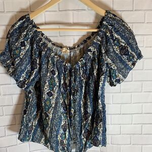 Stitch Fix Mason & Belle Print Off Shoulder Top